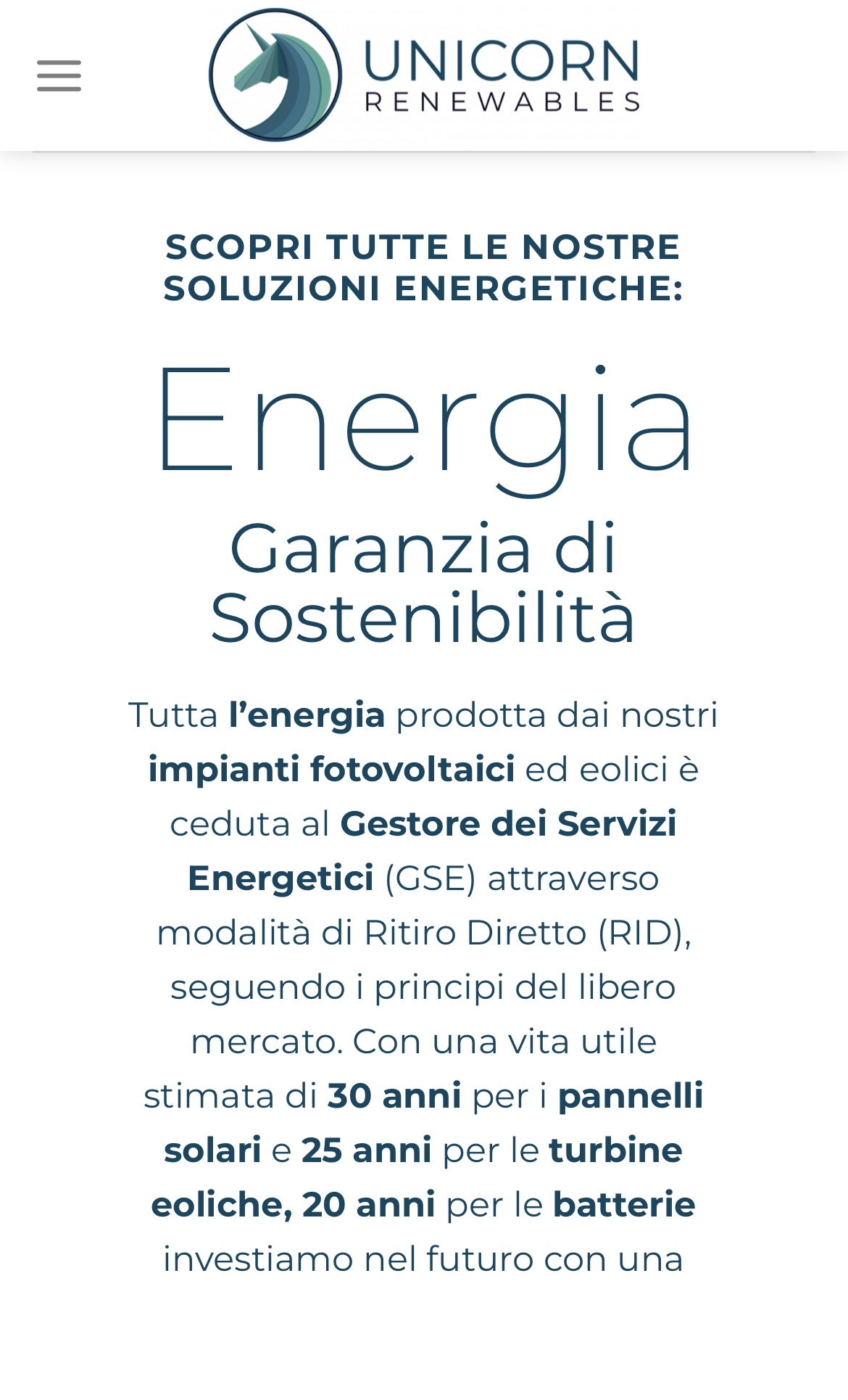 Unicorn Renewables - cliente Comservice